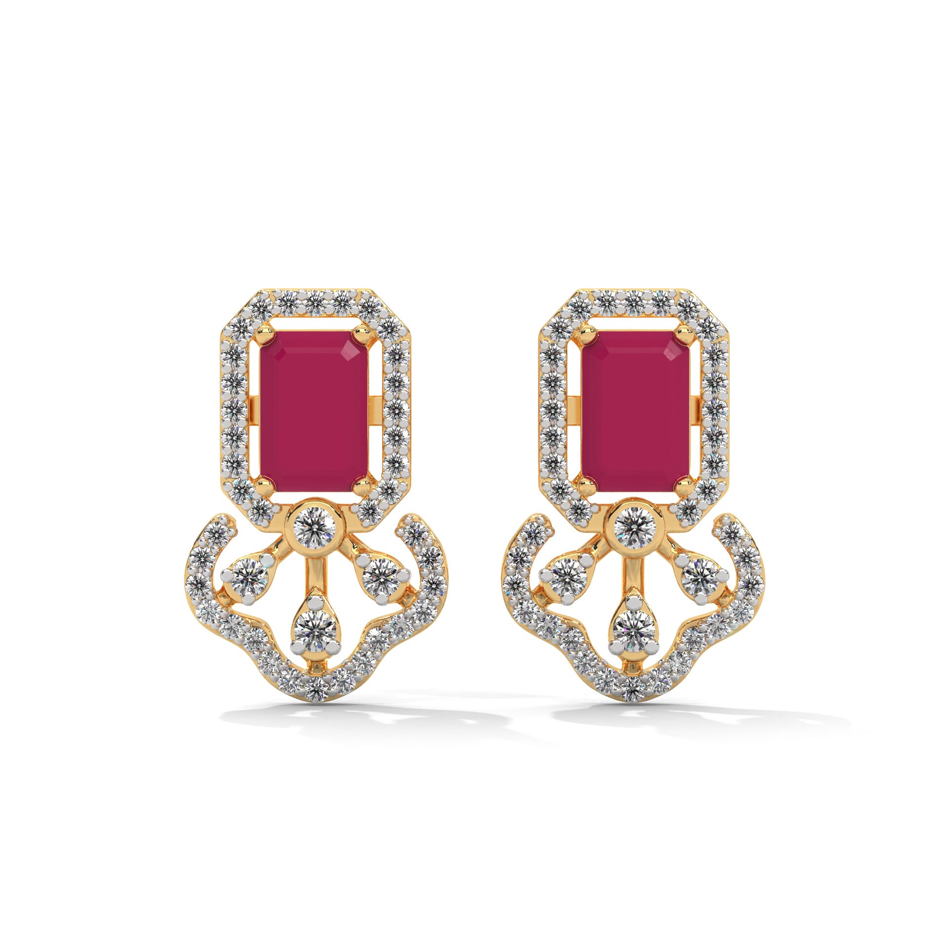 Zeri Moissanite Pendant and Earrings Set - Shinez By Baxi Jewellers