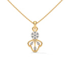 Trisha Silver Pendant with Chain | 22KT Gold Vermeil - Shinez By Baxi Jewellers