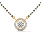 Raza Solitaire Silver Mangalsutra | 22KT Gold Vermeil - Shinez By Baxi Jewellers