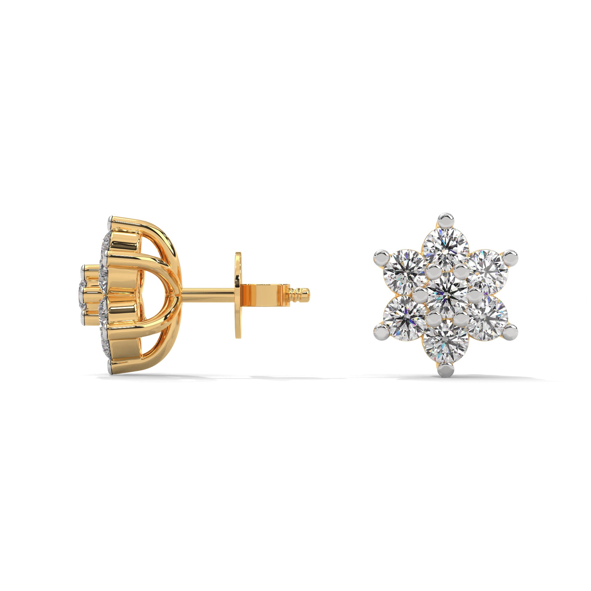 Vrinda Moissanite Pendant and Earrings Set - Shinez By Baxi Jewellers