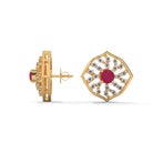 Nelia Moissanite Pendant and Earrings Set - Shinez By Baxi Jewellers