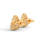 Freya Triangle Silver Stud Earrings | 22KT Gold Vermeil - Shinez By Baxi Jewellers