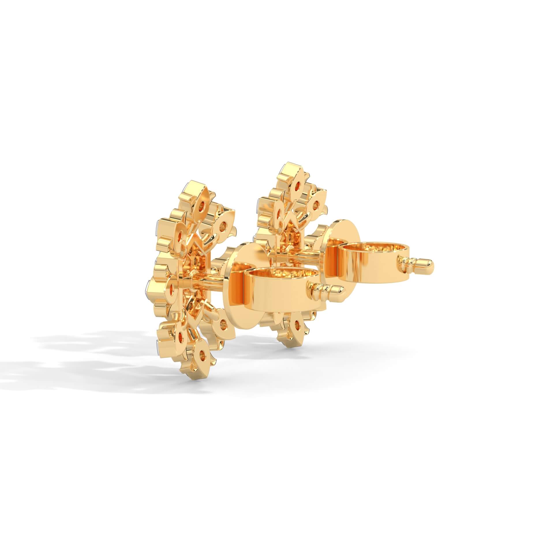 Violet Silver Earrings for Women | 22KT Gold Vermeil - Shinez By Baxi Jewellers
