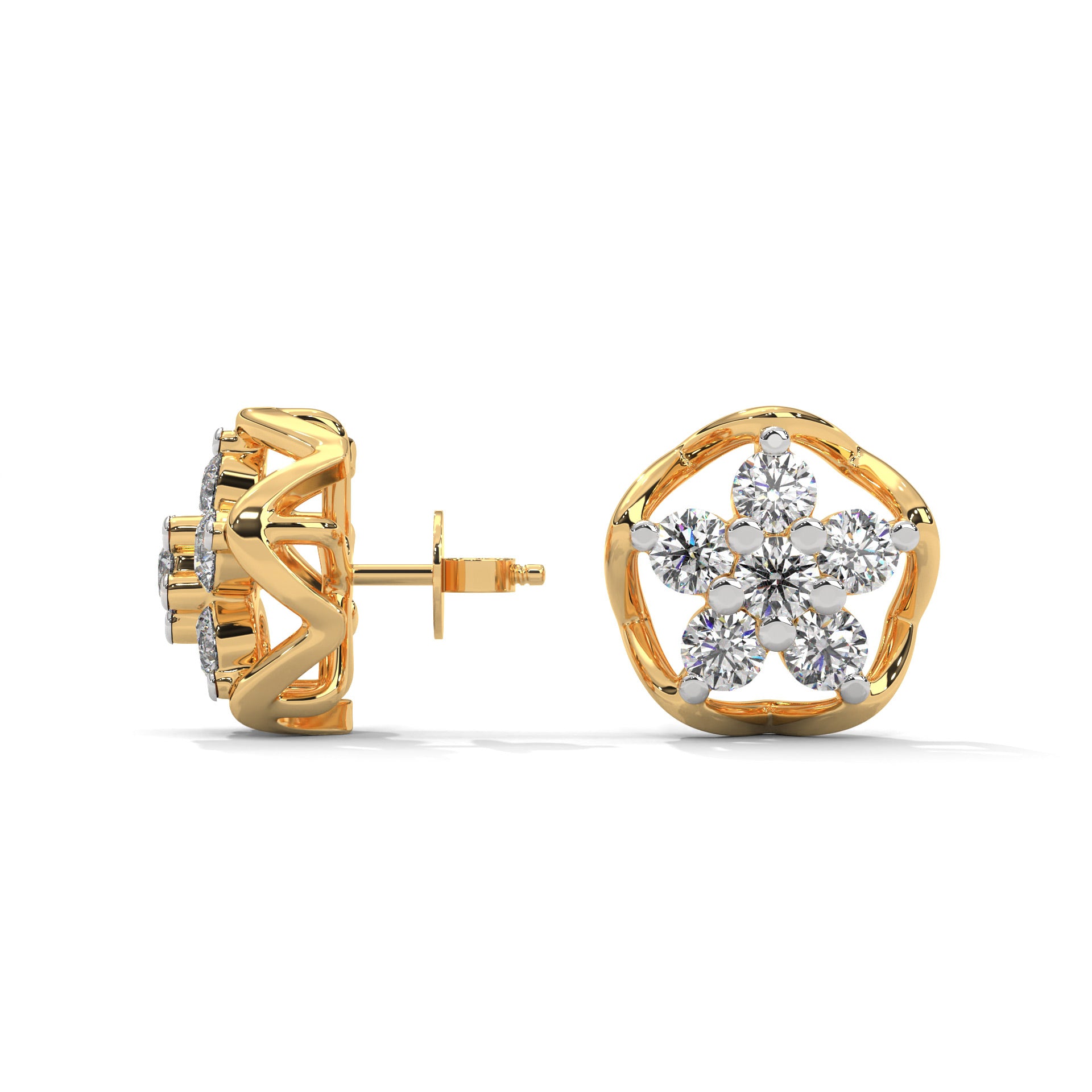 Harmony Moissanite Pendant and Earrings Set - Shinez By Baxi Jewellers