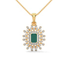 Eshana Moissanite Pendant and Earrings Set - Shinez By Baxi Jewellers