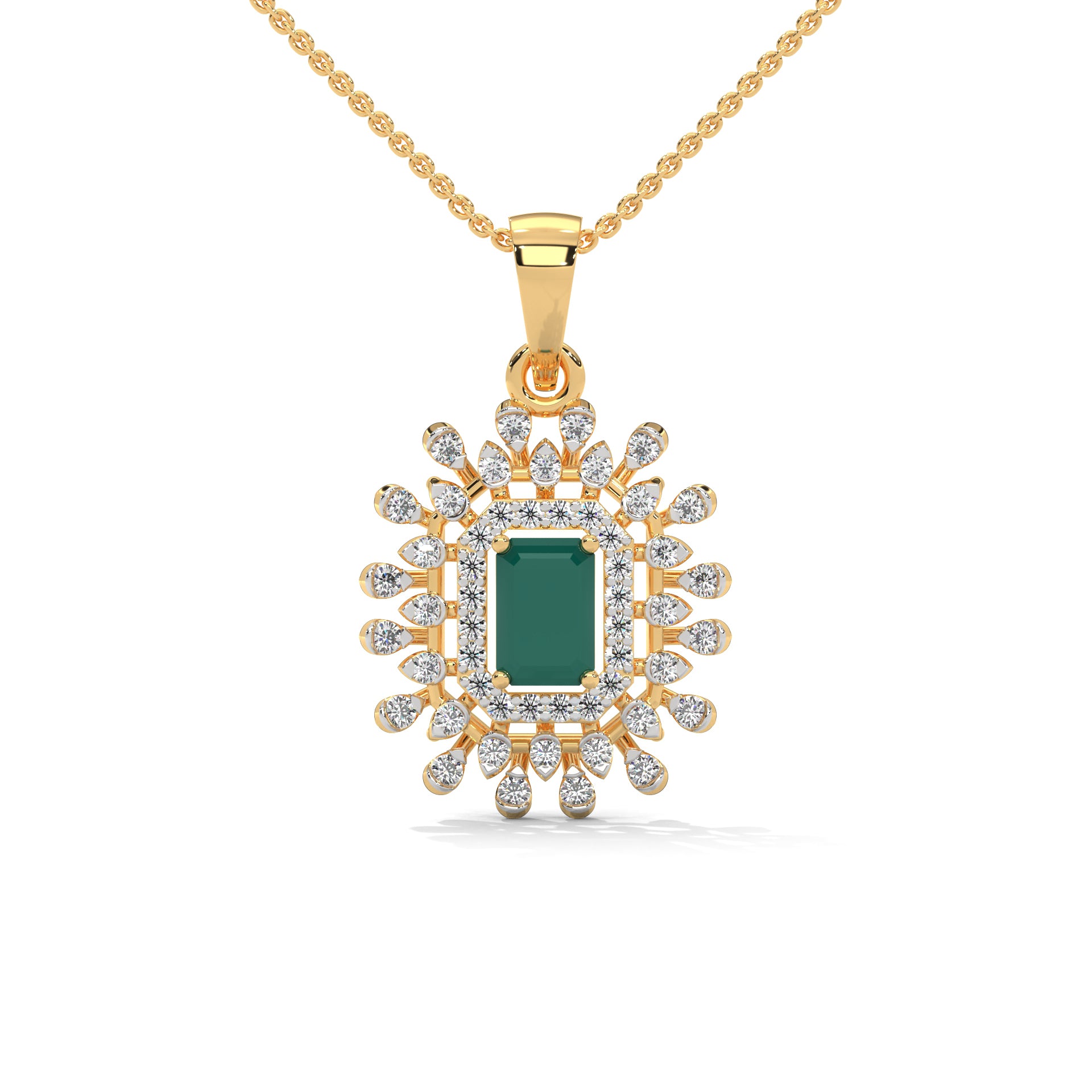 Eshana Moissanite Pendant and Earrings Set - Shinez By Baxi Jewellers