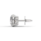 Adhira 1 carat each Solitaire Silver Studs - Shinez By Baxi Jewellers