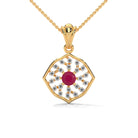 Nelia Moissanite Pendant and Earrings Set - Shinez By Baxi Jewellers