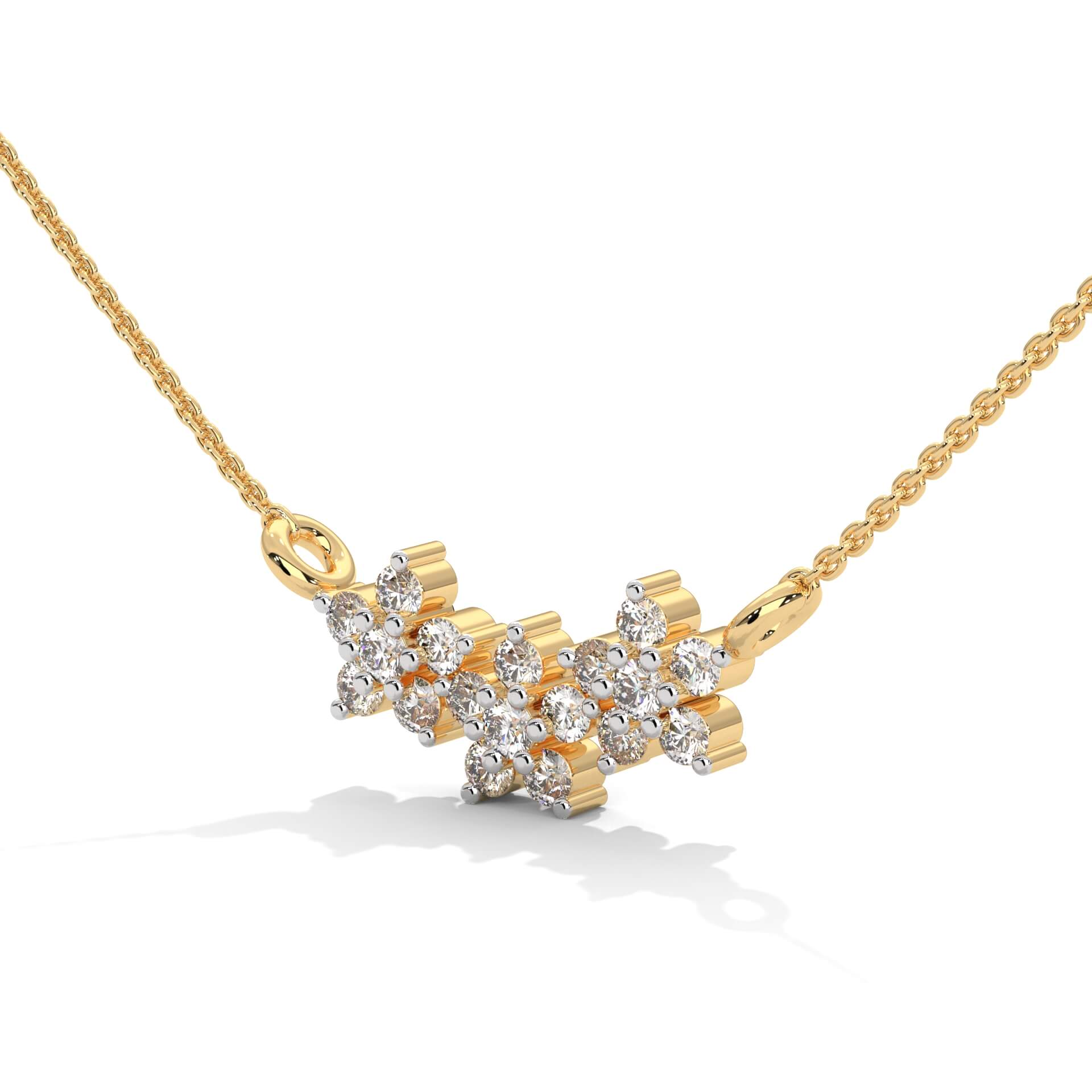 Afja Silver Pendant with chain | 22KT Gold Vermeil - Shinez By Baxi Jewellers