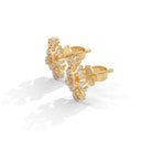 Violet Silver Earrings for Women | 22KT Gold Vermeil - Shinez By Baxi Jewellers