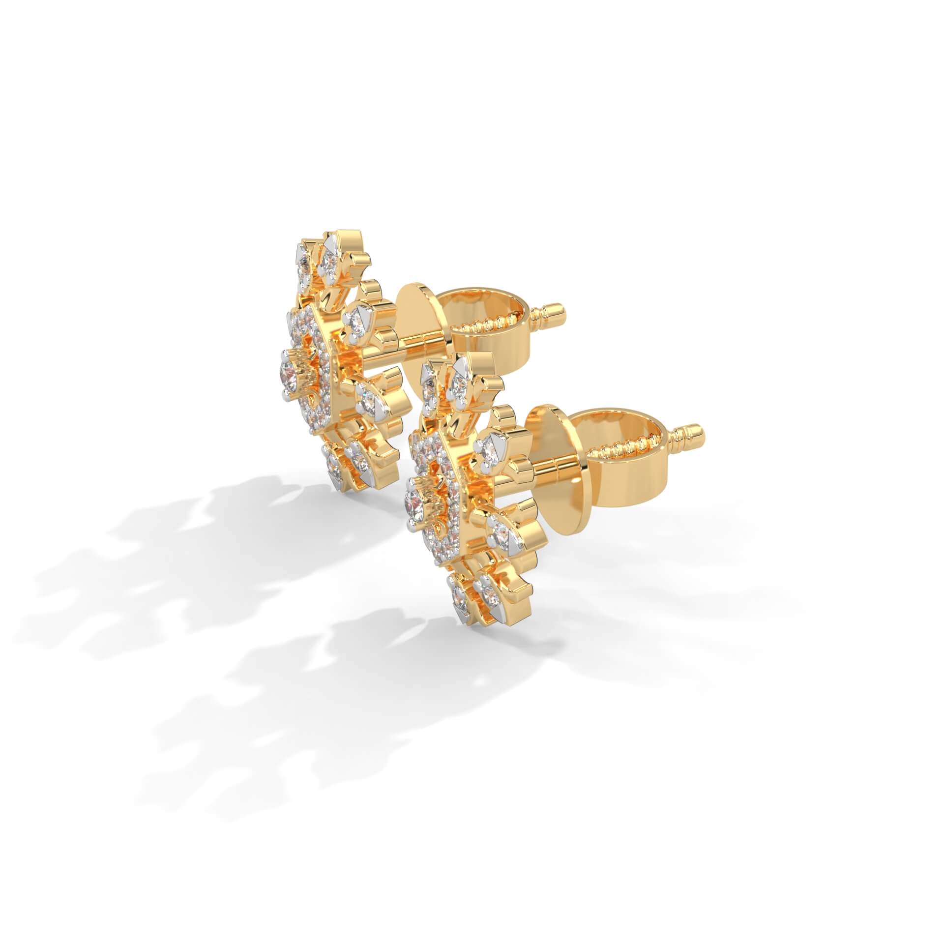 Violet Silver Earrings for Women | 22KT Gold Vermeil - Shinez By Baxi Jewellers