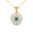 Calla Moissanite Silver Pendant | 22KT Gold Vermeil - Shinez By Baxi Jewellers