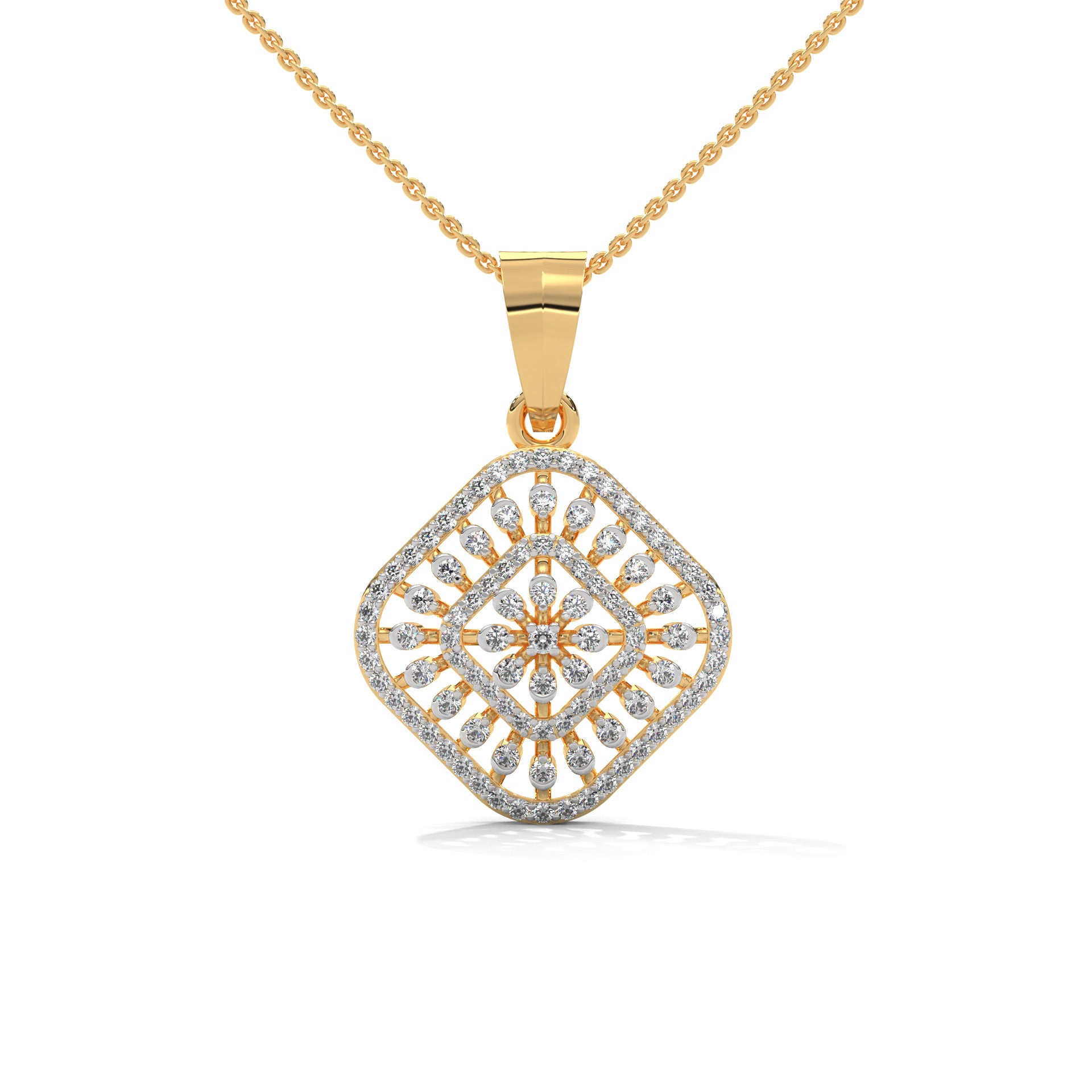 Solana Moissanite Pendant and Earrings Set - Shinez By Baxi Jewellers