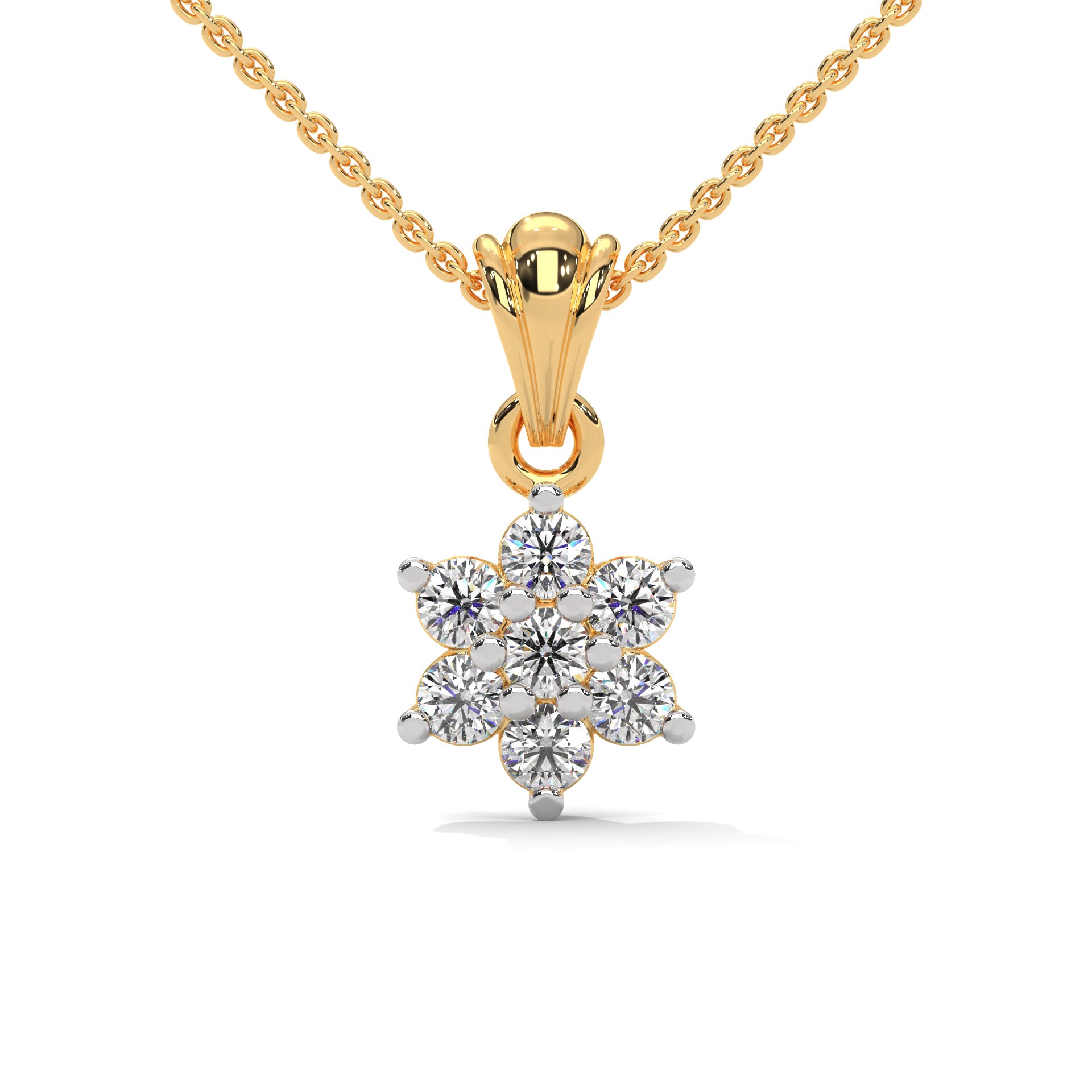 Vrinda Moissanite Pendant and Earrings Set - Shinez By Baxi Jewellers