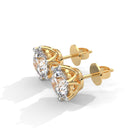 Fana 2 Carat Each Solitaire Studs | 22KT Gold Vermeil - Shinez By Baxi Jewellers