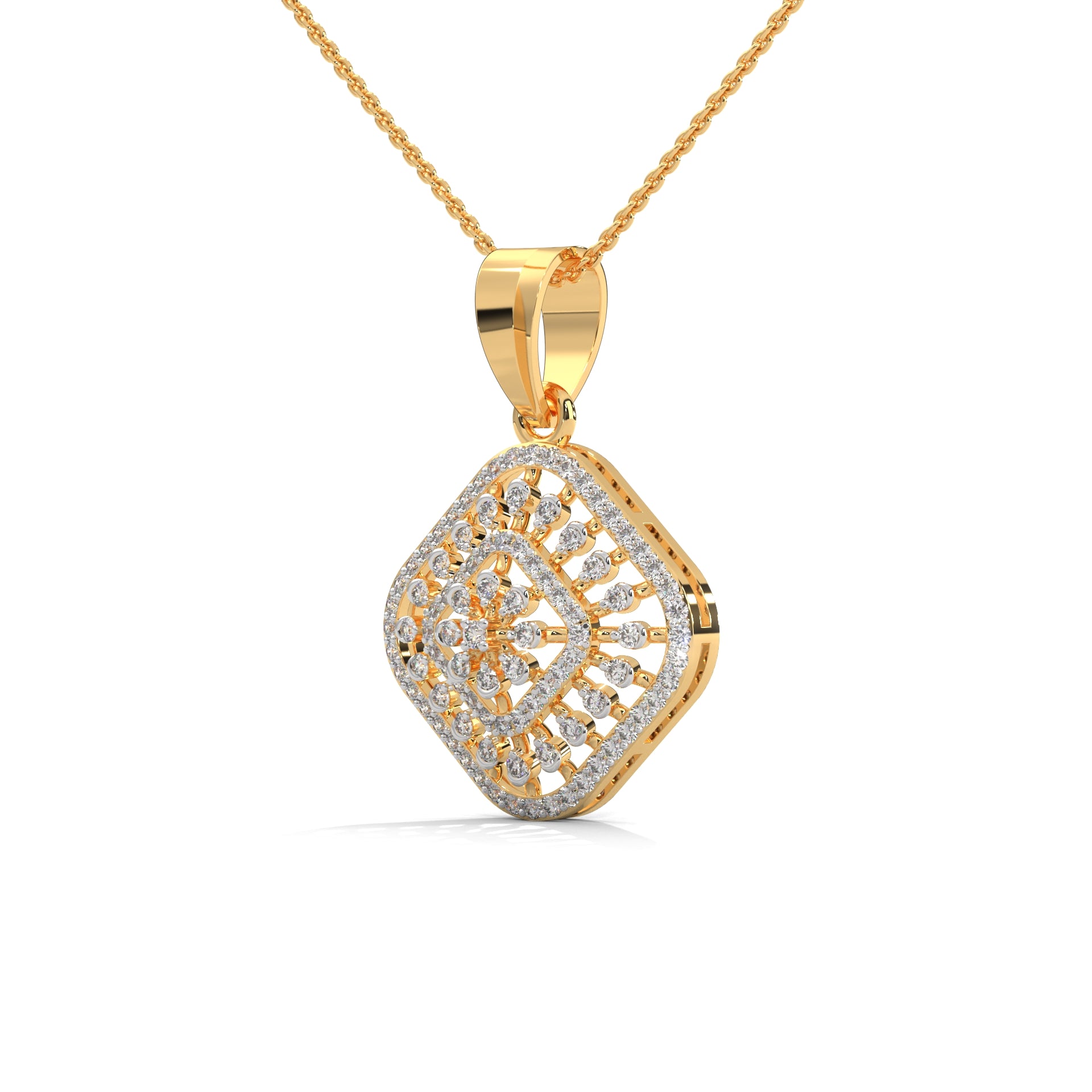 Solana Moissanite Pendant and Earrings Set - Shinez By Baxi Jewellers