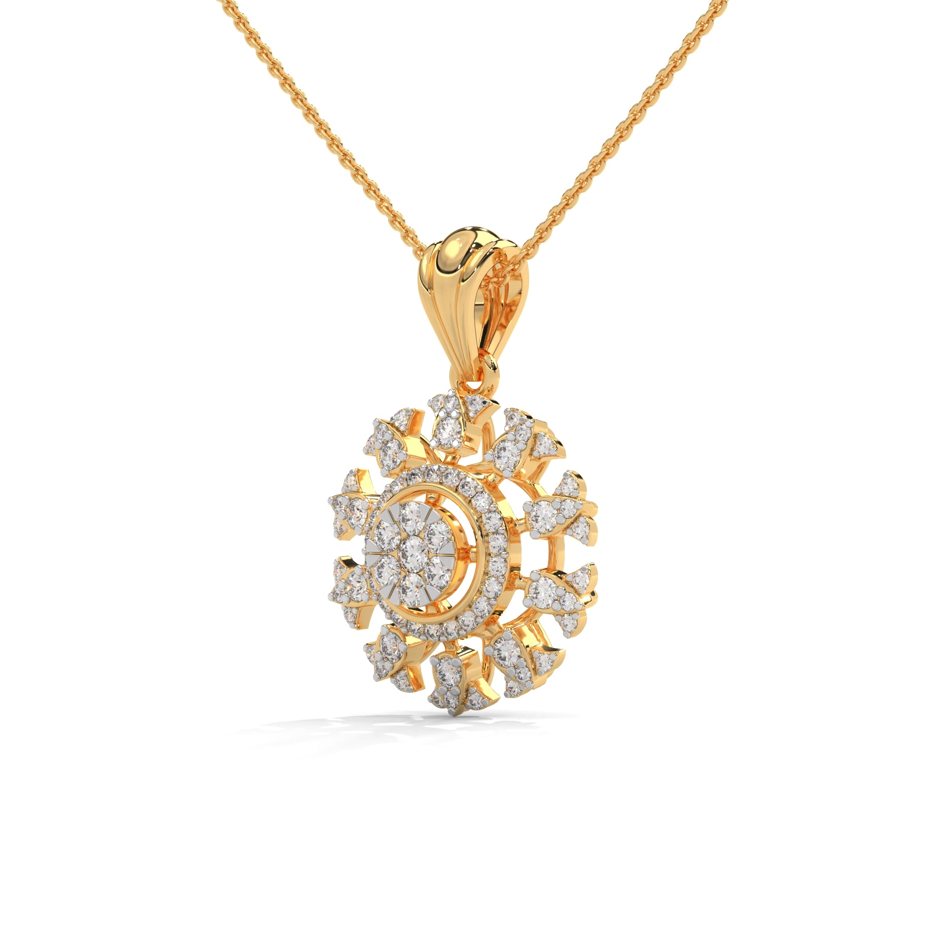 Diam Moissanite Pendant and Earrings Set - Shinez By Baxi Jewellers