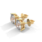 Adhira 1 carat each Solitaire Silver Studs - Shinez By Baxi Jewellers