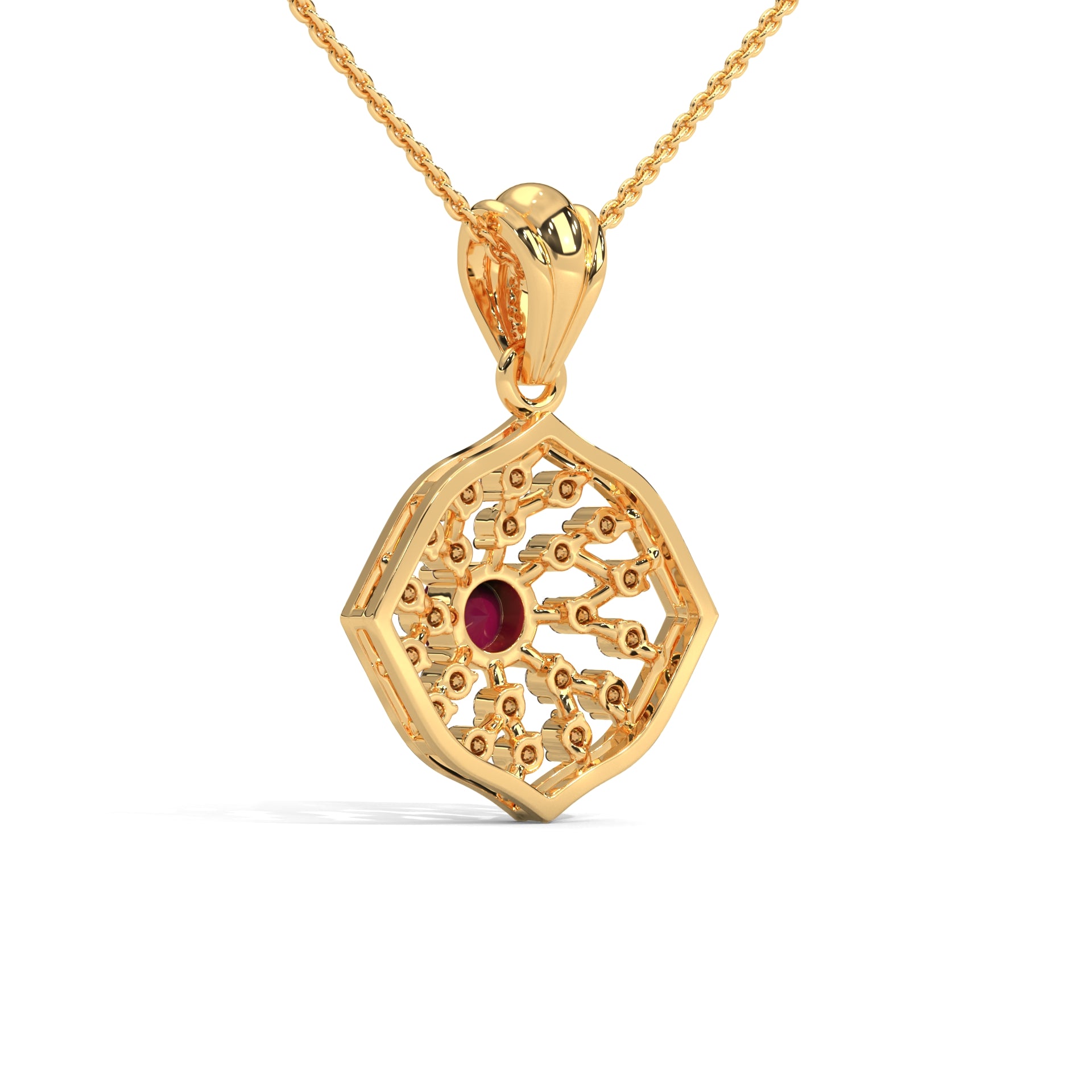 Nelia Moissanite Pendant and Earrings Set - Shinez By Baxi Jewellers