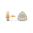 Freya Triangle Silver Stud Earrings | 22KT Gold Vermeil - Shinez By Baxi Jewellers
