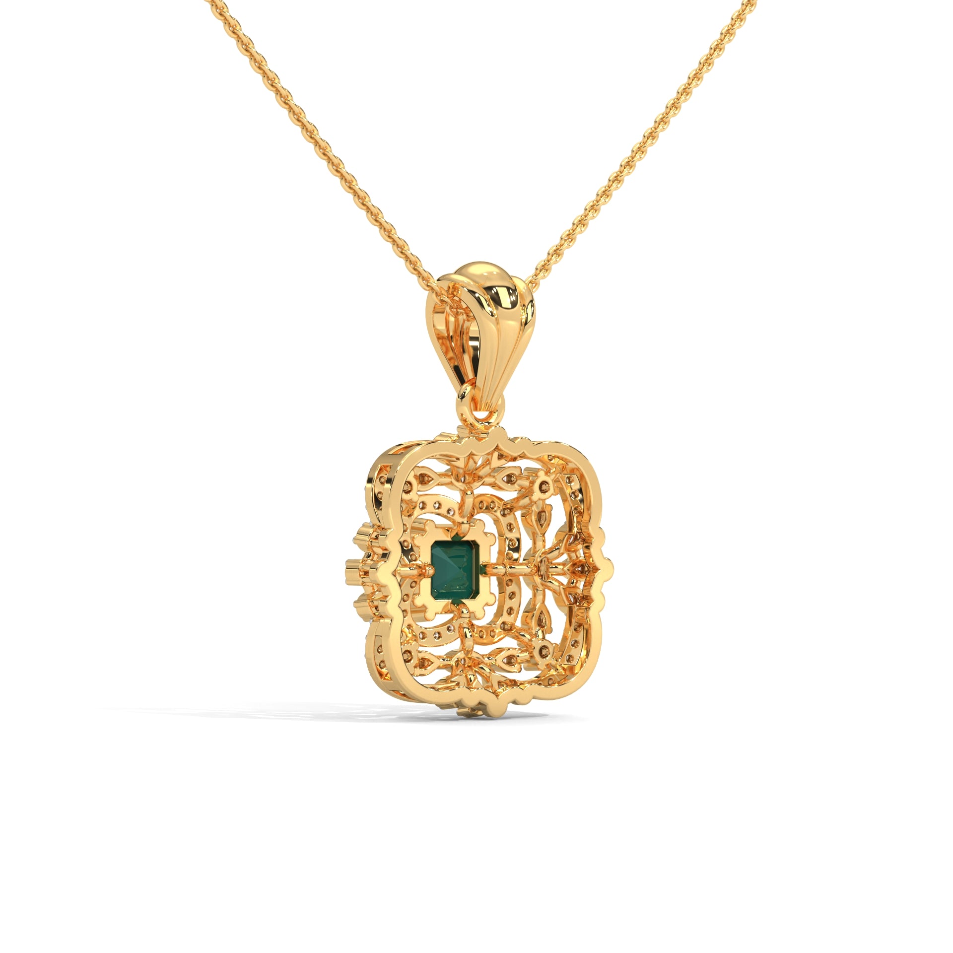 Aryahi Moissanite Pendant and Earrings Set - Shinez By Baxi Jewellers