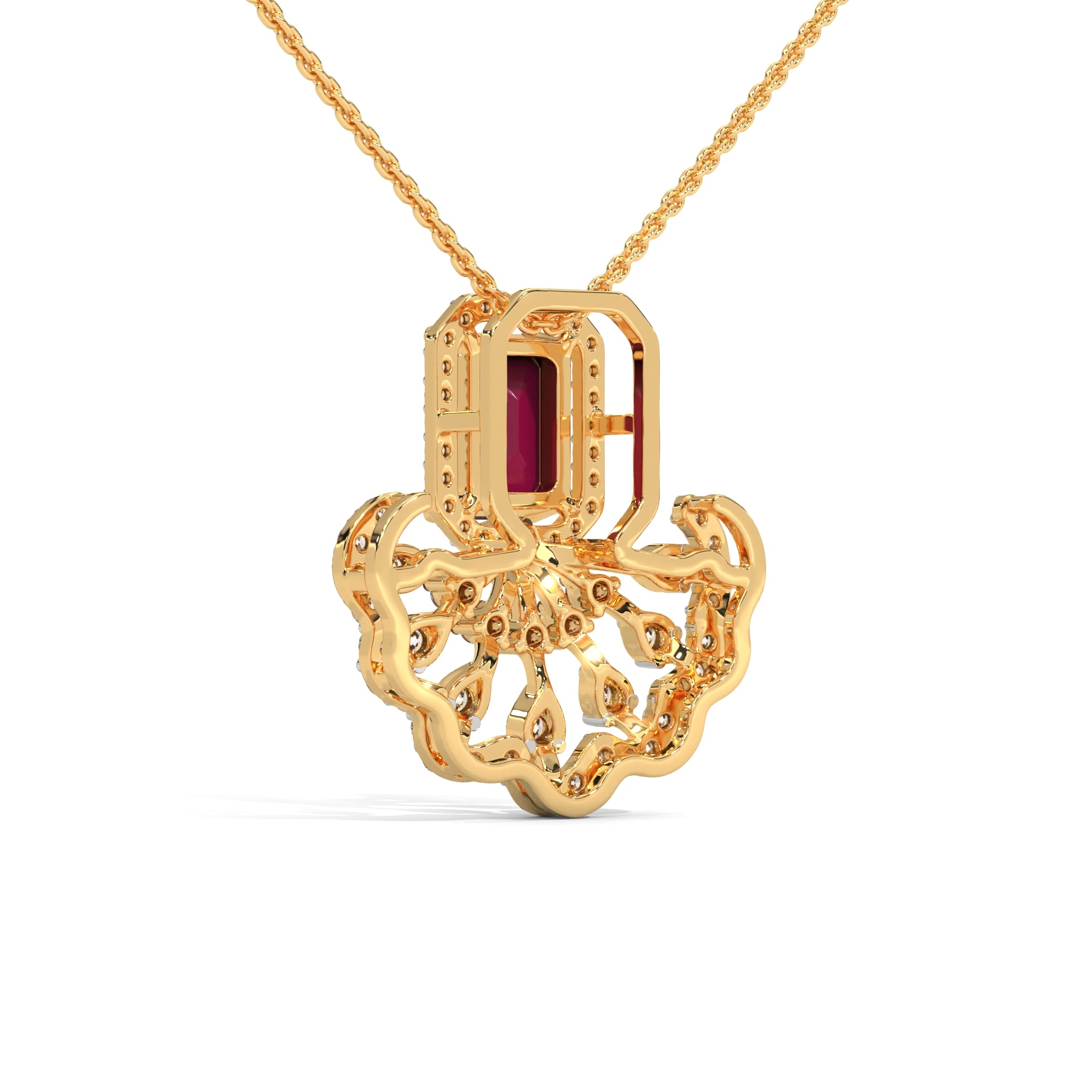 Zeri Moissanite Pendant and Earrings Set - Shinez By Baxi Jewellers