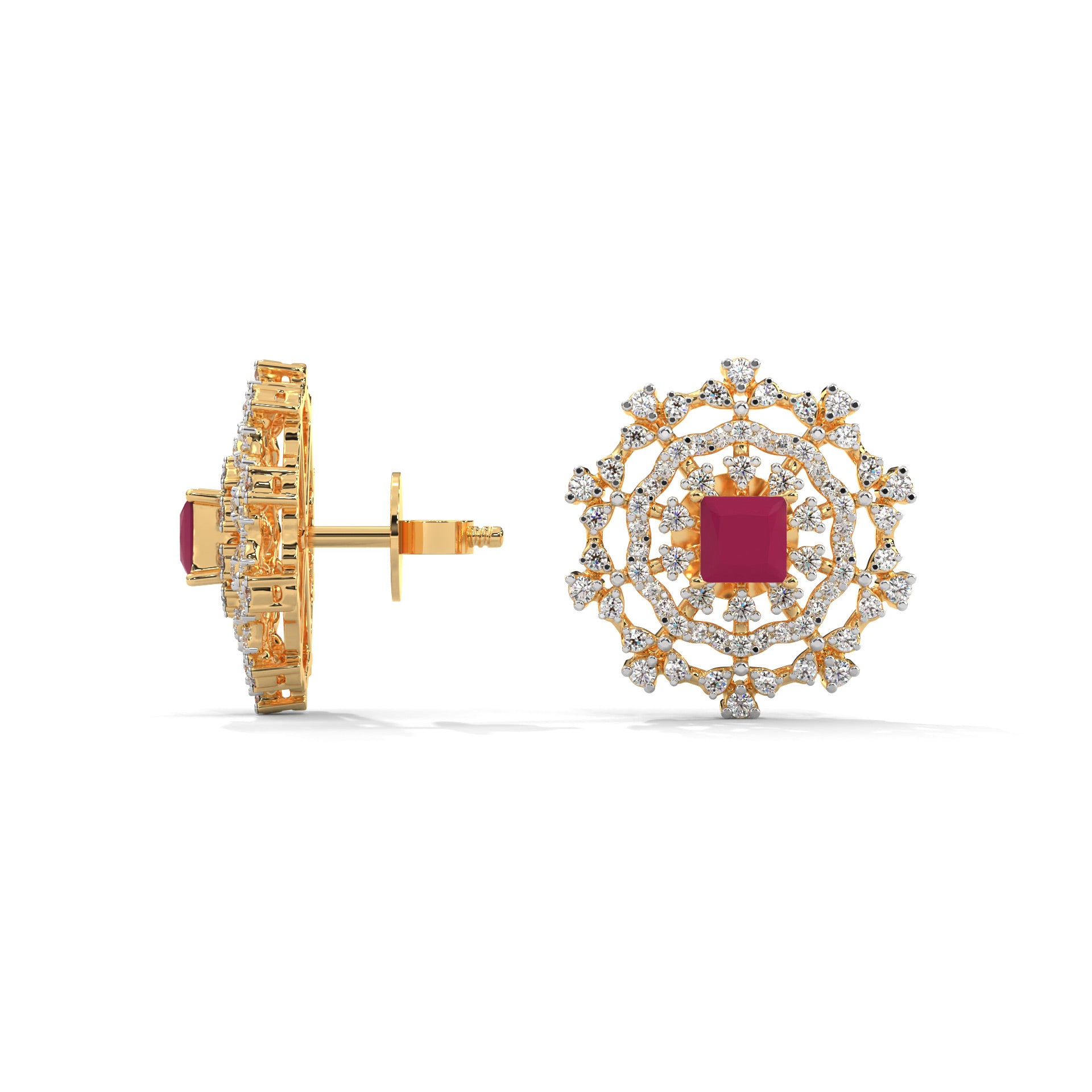 Darsi Moissanite Pendant and Earrings Set - Shinez By Baxi Jewellers