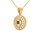 Calla Moissanite Silver Pendant | 22KT Gold Vermeil - Shinez By Baxi Jewellers