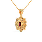Radiant Moissanite Silver Pendant | 22KT Gold Vermeil - Shinez By Baxi Jewellers