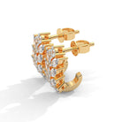 Nyumi Fancy Silver Hoop Earrings | 22KT Gold Vermeil - Shinez By Baxi Jewellers