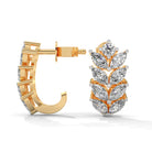 Nyumi Fancy Silver Hoop Earrings | 22KT Gold Vermeil - Shinez By Baxi Jewellers