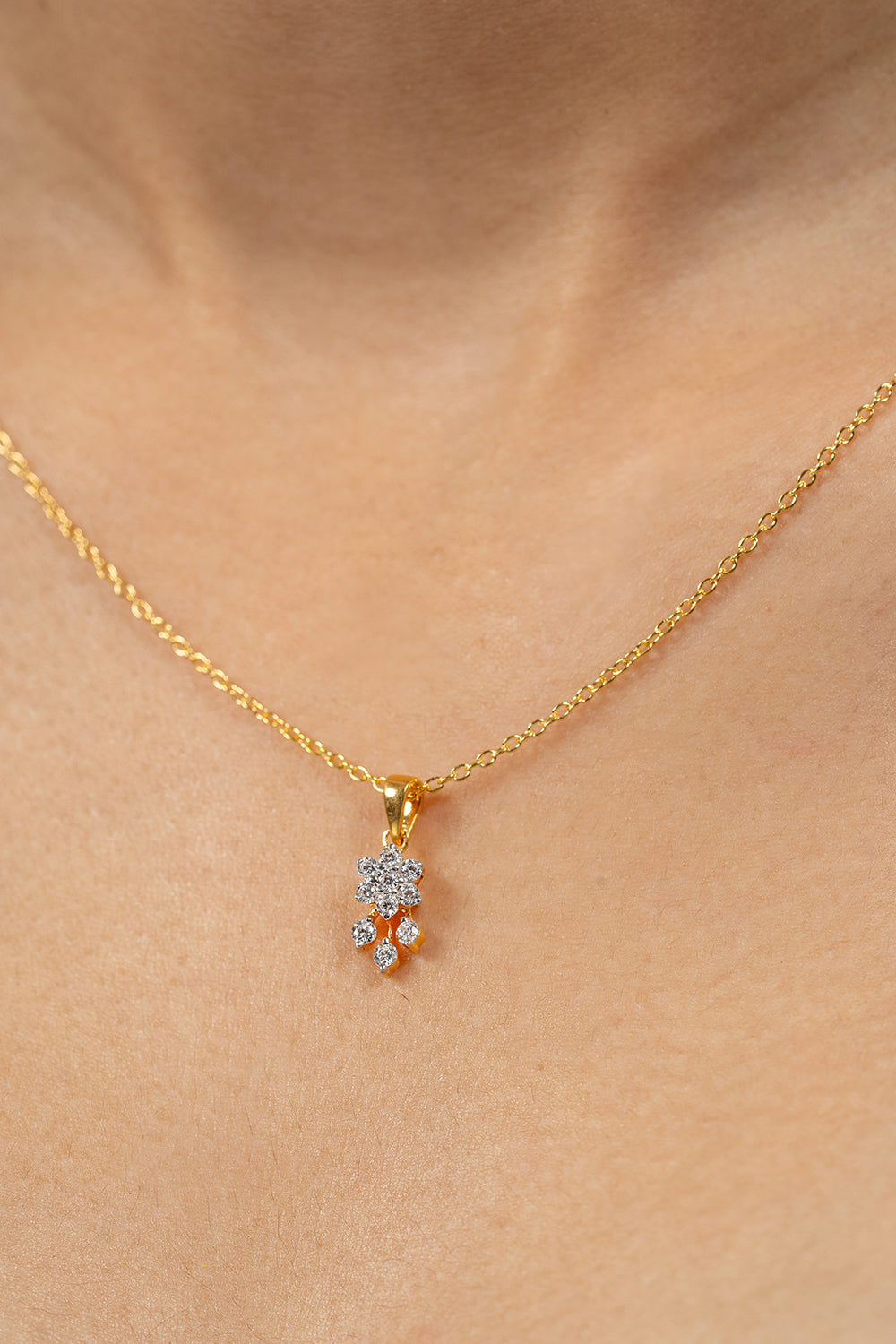 Livvy Silver Pendant with chain | 22KT Gold Vermeil - Shinez By Baxi Jewellers