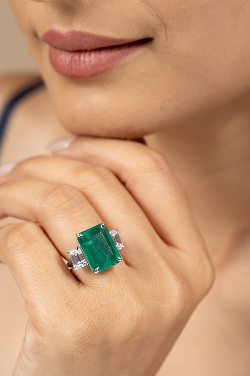 Zinu Silver Moissanite Adjustable Ring - Shinez By Baxi Jewellers