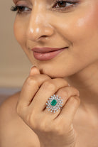 Brie Silver Moissanite Adjustable Ring - Shinez By Baxi Jewellers