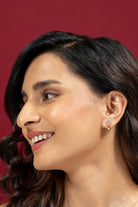 Kiraz Silver Moissanite Hoop Earrings | 22KT Gold Vermeil - Shinez By Baxi Jewellers