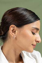 Ayla Silver Moissanite Earrings for Women | 22KT Gold Vermeil - Shinez By Baxi Jewellers
