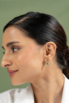 Wendy Silver Moissanite Dangle Earrings | 22KT Gold Vermeil - Shinez By Baxi Jewellers