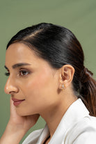 Selona Silver Moissanite Earrings for Women | 22KT Gold Vermeil - Shinez By Baxi Jewellers
