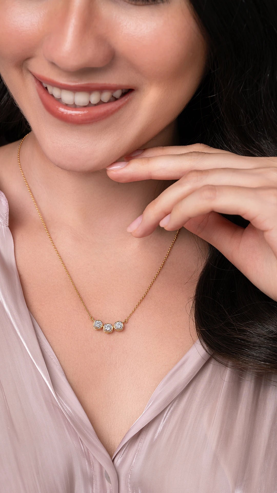 Sanika Silver Pendant with chain | 22KT Gold Vermeil - Shinez By Baxi Jewellers