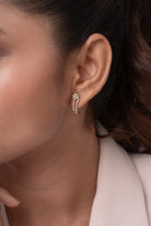Ella Silver Hoop Earrings | 22KT Gold Vermeil - Shinez By Baxi Jewellers