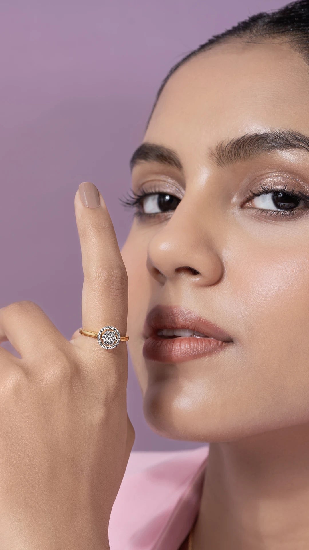 Floral Adjustable Silver Ring | 22KT Gold Vermeil - Shinez By Baxi Jewellers