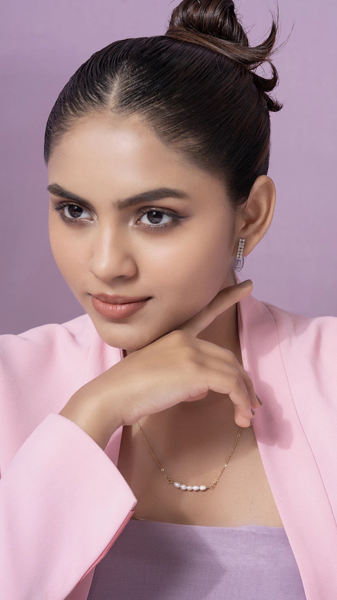 Sama Silver Hoop Earrings for Women White Gold - Shinez By Baxi Jewellers