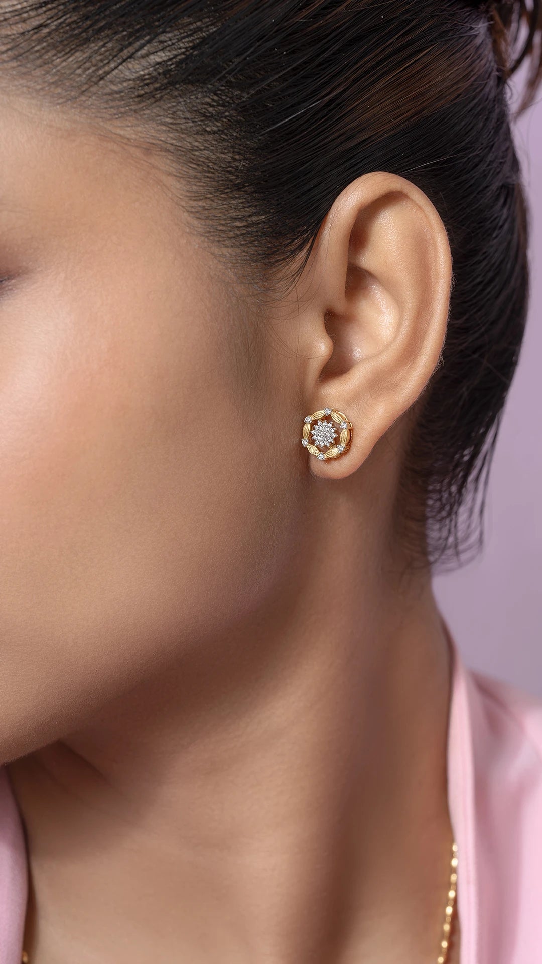 Starbust Silver Earrings for Women | 22KT Gold Vermeil - Shinez By Baxi Jewellers