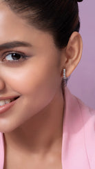 Heera Silver Hoop Earrings for Women White Gold - Shinez By Baxi Jewellers