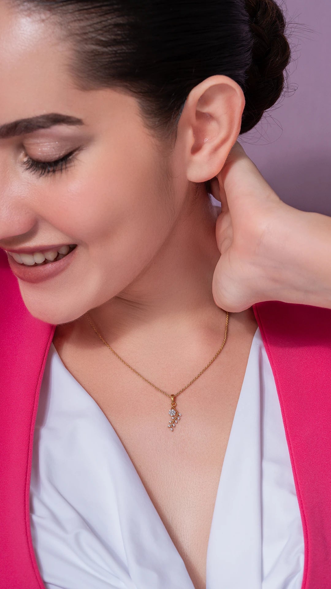 Kalla Silver Pendant with Chain | 22KT Gold Vermeil - Shinez By Baxi Jewellers