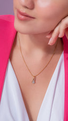 Larina Silver Pendant with chain | 22KT Gold Vermeil - Shinez By Baxi Jewellers