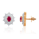 Radiant Bloom Moissanite Pendant and Earrings Set - Shinez By Baxi Jewellers