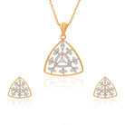 Prism Moissanite Pendant and Earrings Set - Shinez By Baxi Jewellers