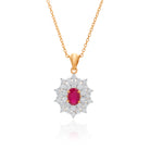 Radiant Bloom Moissanite Pendant and Earrings Set - Shinez By Baxi Jewellers