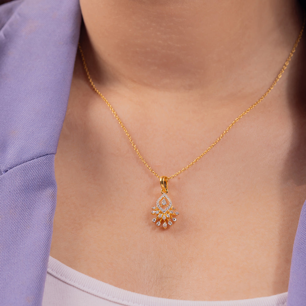 Juliet Moissanite Pendant and Earrings Set - Shinez By Baxi Jewellers